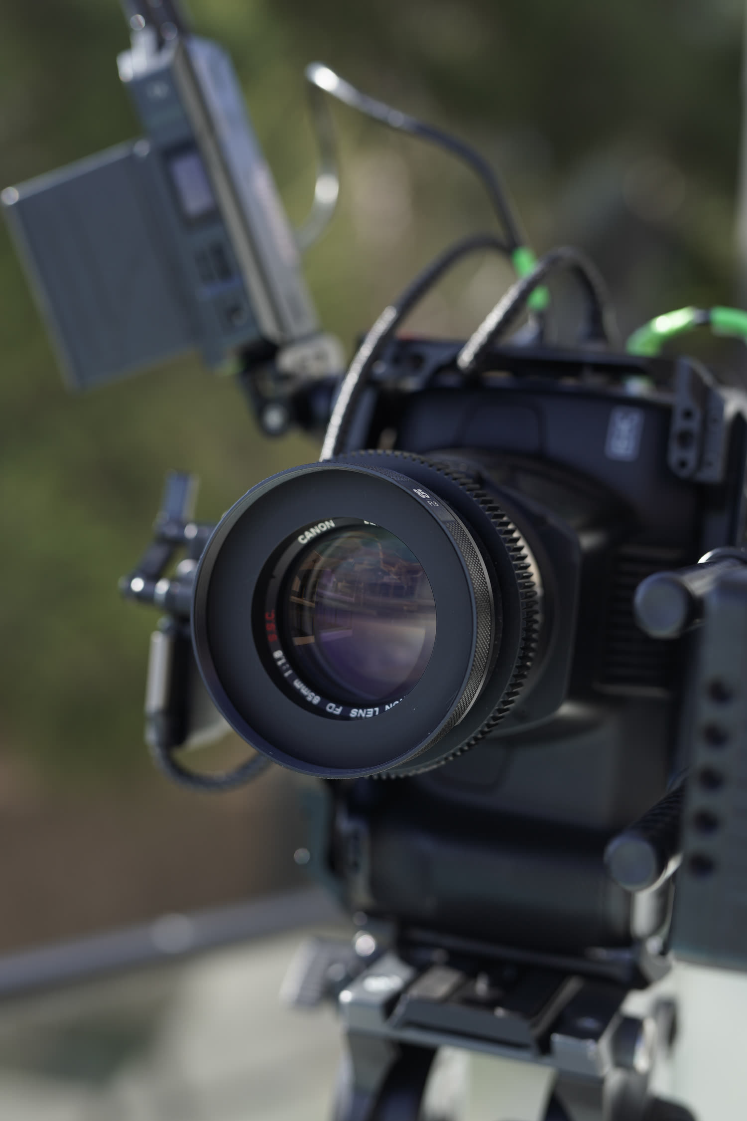 Camera rig built on location for a TMC Media shoot